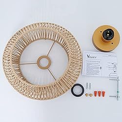 VILUXY Woven Rattan Light Fixtures Ceiling