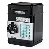 Ainypiggy-bank Code Electronic Money Bank Piggy Money Banks Coin Saving Banks ATM Safty Banks,black