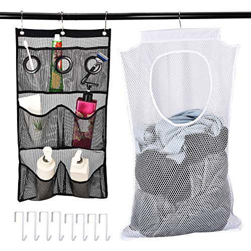 Otraki Mesh Laundry Hamper Bag Quick Dry Plastic Hanging Shower
