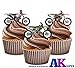 AKGifts Motocross KTM Mix -12 EDIBLE WAFER CUP CAKE TOPPERS Cake Decorations