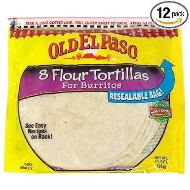 Old el paso flour tortillas - for burritos (046000810584)