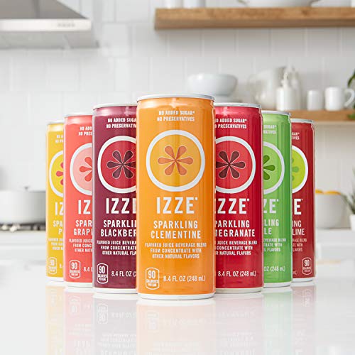 IZZE SPARKLING JUICE, POMEGRANATE, 8.4 OZ CAN