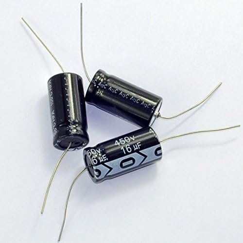 Cary 5pcs 450v 16uf 105c Long Copper Leads Axial Electrolytic Capacitors Tube Amps