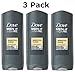 Dove Men + Care Body and Face Wash, Sensitive Clean, 18 Oz (Pack of 3)