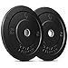 Titan Fitness Pair 10 LB Black Economy Olympic Bumper Plates, Rubber with Steel Insert