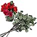 CEWOR Artificial Silver Dollar Eucalyptus Stems 6pcs Artificial Eucalyptus Leaves Fake Plants Artificial Leaves for Home Decoration