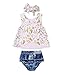 Miward Infant Baby Girl Outfit Wildflowers Cross Vest Ruffled Leaf Short Pants With Headband Clothing (Tag: 90/12-18 Months, White)