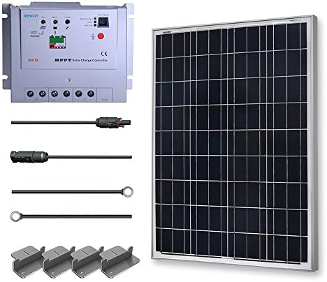 Renogy 100 Watt 12 Volt Polycrystalline Solar Starter Kit w/ 20A MPPT Charge Controller