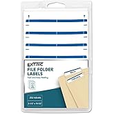 File Folder Labels 28 Sheets Light Blue File Labels a Total of 252 File Labels for File Folders