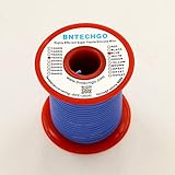BNTECHGO 18 Gauge Silicone Wire 50 Feet Spool Blue Soft and Flexible High Temperature Resistant Highly Efficient Electrical Wires 18 AWG Silicone Wire 150 Strands of Tinned Copper Wire