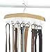 Whitmor Wood Belt Hanger, Natural/Chrome