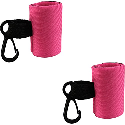 Kage 2 Clip-On Neoprene Pink Sleeve Lip Balm Holsters LIPSTICK HOLDER Key Chain