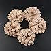 Tinksky Hessian Burlap Flowers Burlap Lace Roses Flowers for Christmas Wedding Decoration-5pcs (Brown)