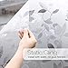rabbitgoo Decorative Window Film, Static Cling Privacy Window Sticker, No Glue 3D Window Glass Film for Home Office, Removable Non-Adhesive Window Tint Film, Leaf Pattern, 35.4 x 78.7 inches