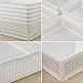 Lesbin Plastic Storage Trays Baskets/Organizing Baskets, 13.2 Inches x 9.6 Inches x 3.6 Inches, Set of 6 (White)