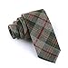 Elviros Mens Eco-friendly Handmade Plaid Cashmere Wool Slim Tie 2.4'' (6cm) Tartan A