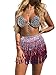 MUNAFIE Sequin Tassel Hip Scarf Sequin Tassel Skirts Rave Fringe Hip Scarf for Festival Belly Dance Skirt
