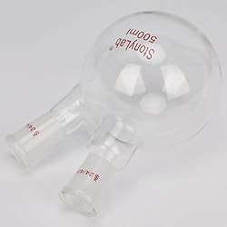 stonylab Flat Bottom Flask FBF, Heavy Wall 2-Neck
