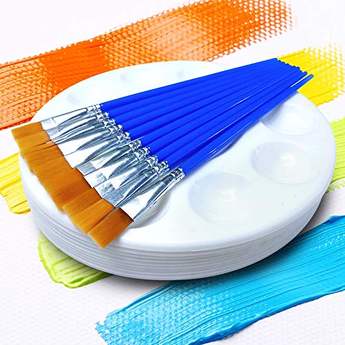 20pcs Paint Trays for Kids & Paint Brushes Set for Kids' Birthday Painting Party or Thanksgiving and Christmas Gifts