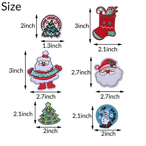 GYGYL 22pcs Christmas Iron on Patches, Sew Applique Embroidered Patch, Decoration and DIY Christmas Gifts