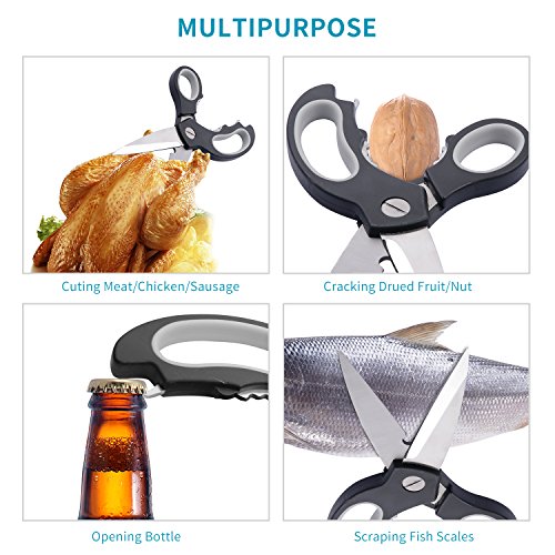 Kitchen Shears, Heavy Duty Utility Kitchen Scissors with Bottle Opener