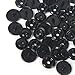 100 Glossy Black (B5) Round KAM Plastic Resin Snaps Craft Baby Bib Cloth Diaper