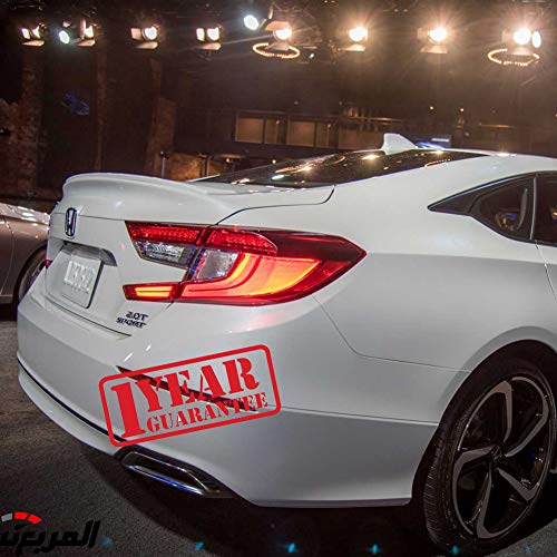 GTINTHEBOX OEM Red Lens Led Rear Bumper Reflector Brake Tail Light w/Sequential Flash Singal Lights for 18 19 Honda Accord