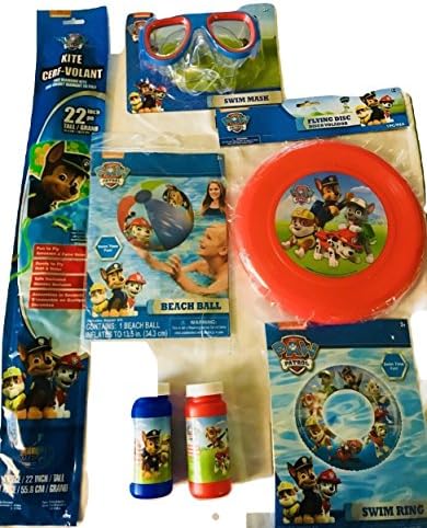 Meant for You Marshall &amp; Chase Outdoor Set includes Beach Ball, Swim Mask, Swim Ring, Bubbles, Kite, Flying Disc