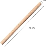 ZHIYE 100 Pack Dowel Rods 15cm x 4mm Unfinished Natural Wood Craft Sticks DIY view 3