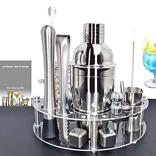 CJTMY 1-12 Stück Cocktail Shaker Set Barkeeper Kit mit Stand Drink Rezept, Professionelle Edelstahl Getränk Shaker Home… – Bild 7