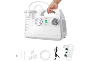 MEICHYUN Upgrade Portable Veterinary Suction Machine for Home Care, White Suction Machine with 1000ML Container and Other Accessories