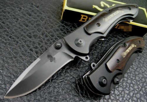 Outdoor Tool Brn Knife Folding Saber Liner Lock Clip Hunting Survival Pocket Camping