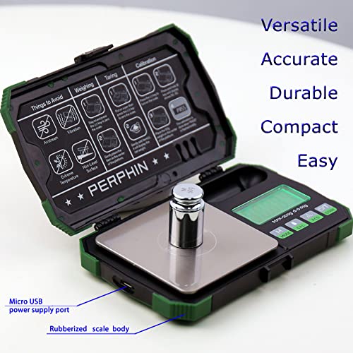 Digital Pocket Scale with Zipper Case, 200g x 0.01g High Precision Gram Scale, comes with