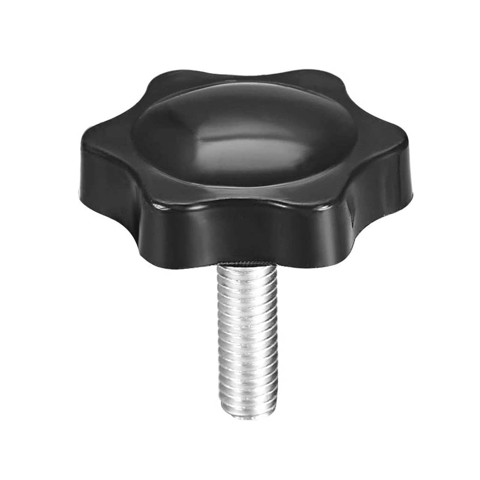 TOP-VIGOR M6 x 20mm Plum Hex Shaped Clamping Screw Knob, 32mm Dia Plastic Head Clamping Knob Handle Male Thread Thumb Screw