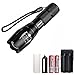 Prosvet A100 CREE XML T6 LED 1200 Lumens Portable Zoomable Tactical Flashlight - Rechargeable 18650 Batteries and Dual Charger Included - Water Resistant Flashlight Torch
