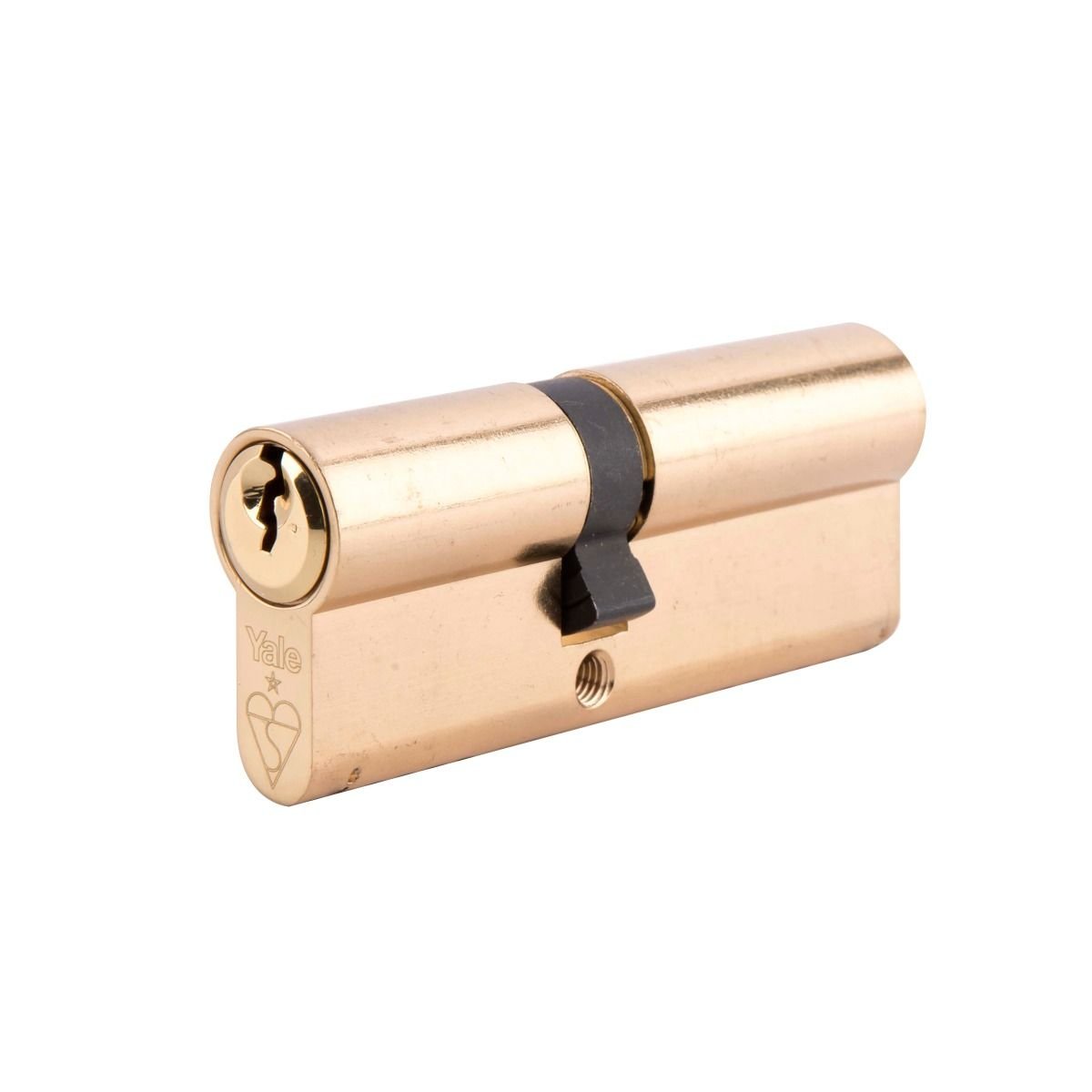 Yale PKM3550-PB Euro Double 1 Star Kitemarked Cylinder, 3 Keys Supplied, High Security, Visi Packed, Suitable for All Door Types, 35:10:50 (95 mm), Brass Finish