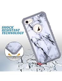 ULAK iPhone 8 & 7 Funda Absorbente de Golpes Flexible Durabilidad TPU Bumper Case, Durable Anti-Slip, Delantero y Trasero Hard PC Defensiva Protección Cover para Apple iPhone 7 4.7 pulgadas
