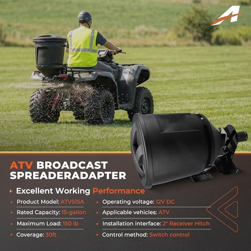 ATV All-Purpose Broadcast Spreader Fit for Seed Fertilizer Rock Salt Deer Feed photo 8
