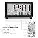 Electronic Alarm Clock, Travel Clock, KLAREN Multifunction Silent LCD Digital Large Screen Folding Desk Clock with Temperature, Date, Time, Calendar