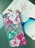 iPhone7/8 Plus - US Fast Deliver Guarantee FBA - Luxury PU Leather GU Fashion Style Case Cover for Apple iPhone 7 Plus iPhone 8 Plus Only (#01 Red Flower, iPhone7/8 Plus)
