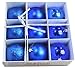 Festive Season Blue Shatterproof Christmas Balls Ornaments, Tree Decorations (Set of 9, 80mm)