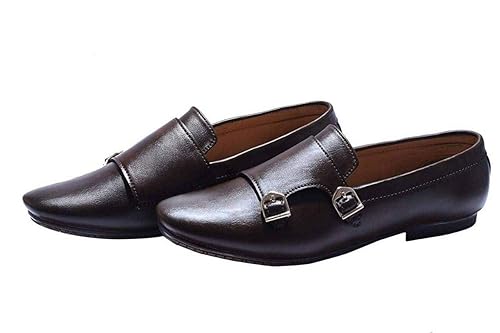 Buy Hush Berry Mens Double Monk Strap Loafer Leather Oxford Formal