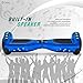 cho Colorful Wheels Series Hoverboard Safety Certified Hover Board Electric Scooter with Built in Speaker Smart Self Balancing Wheels (Chrome Blue)