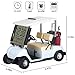 10L0L Mini Golf Cart Alarm Clock LCD Display Calendar Golf Gifts for Men Fans Golfers Superior Race Souvenir Novelty(White)