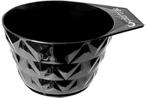 Colortrak XL Black Diamond Easy Grip Bowl with Measurement Markings and a Non Slip Rubber Bottom for an Easy Grip and Spill Resistance, Bowl for Hairstylists, Hair Color Mixing Bowl