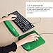 Nex Mouse Mat with Keyboard Wrist Rest Pad Kit Comfortably Made of Memory Foam (Dark Green)