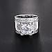 3 PCS Round Cut CZ Bridal Sets - 5.56 Ct Cubic Zirconia Silver Color Promise Engagement Wedding Rings Set for Women