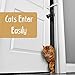Door Buddy Baby Proof Door Lock with Adjustable Strap. No Need for Baby Gate. Child Proof Room with Litter Box while Cats Enter Easily. Installs in Seconds and is Simple & Convenient to Use. (Caramel)