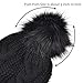 Womens Pom Pom Beanie Winter Hat Stretch Soft Knit Skull Ski Cap, Best Gifts for Birthday, Holiday Black