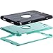 iPad Mini 4 Case, iPad Mini 4 Cover, BENTOBEN Three Layers Heavy Duty Rugged High Impact Resistant Hybrid PC Soft Silicone Shockproof Protective Case for iPad Mini 4, Black/Mint Green